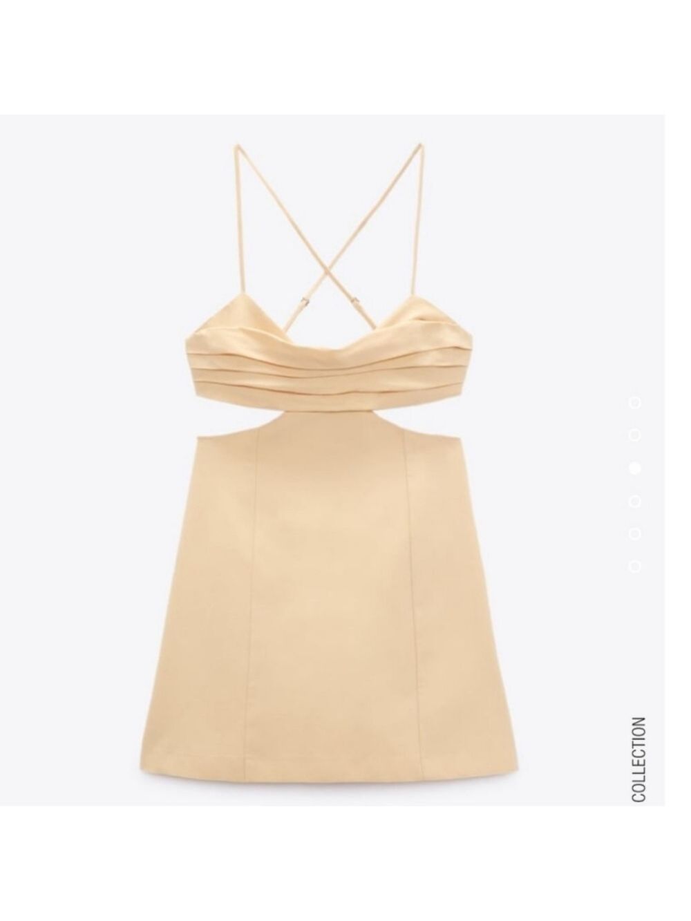 NWT Zara Cut Out Linen Blend Dress - Picture 8 of 10